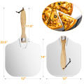 Yuming High Quality Pizza Tools Kitchen Accessories Handle Pizza Shovel Premium Aluminum Pizza Peel Shovel with Wood Handle